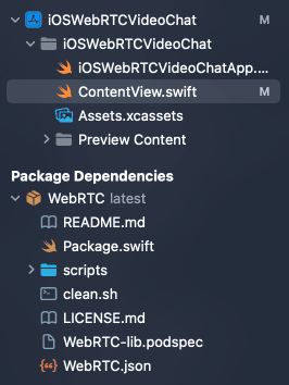 WebRTC package dependencies