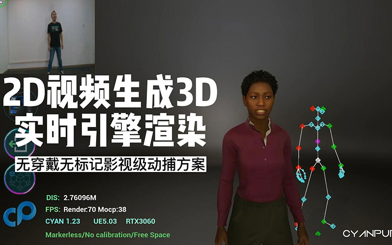 NVIDIA 赋能 Cyanpuppets 打造实时 2D 视频生成 3D 骨骼 AI 转换模型