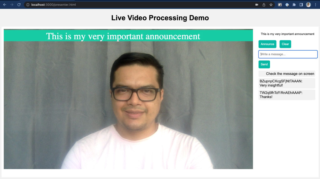 增强WebRTC视频流： 添加文本、图像和二维码