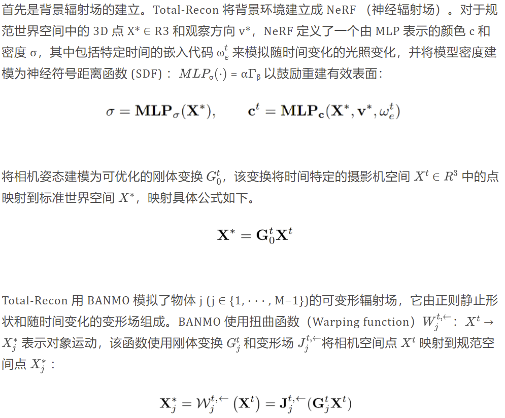 Total-Recon：面向体视图合成的可变形场景重建