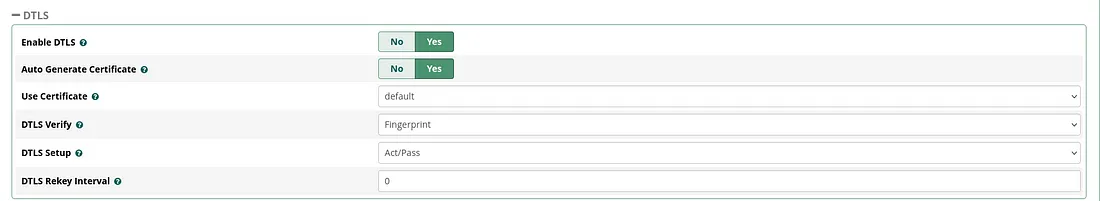 如何配置 FreePBX Sangoma 用于 WebRTC / VoIP 通信
