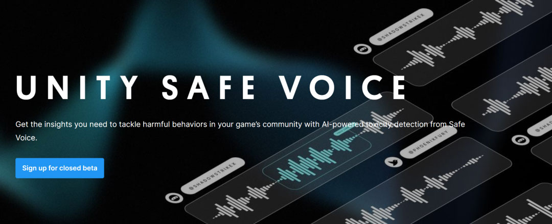 游戏禁言？Unity推出基于声学检测的恶性行为解决方案
