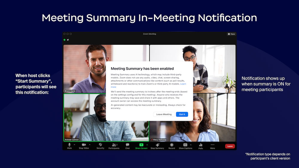 Zoom完善服务条款和解决方案以适用于AI 功能