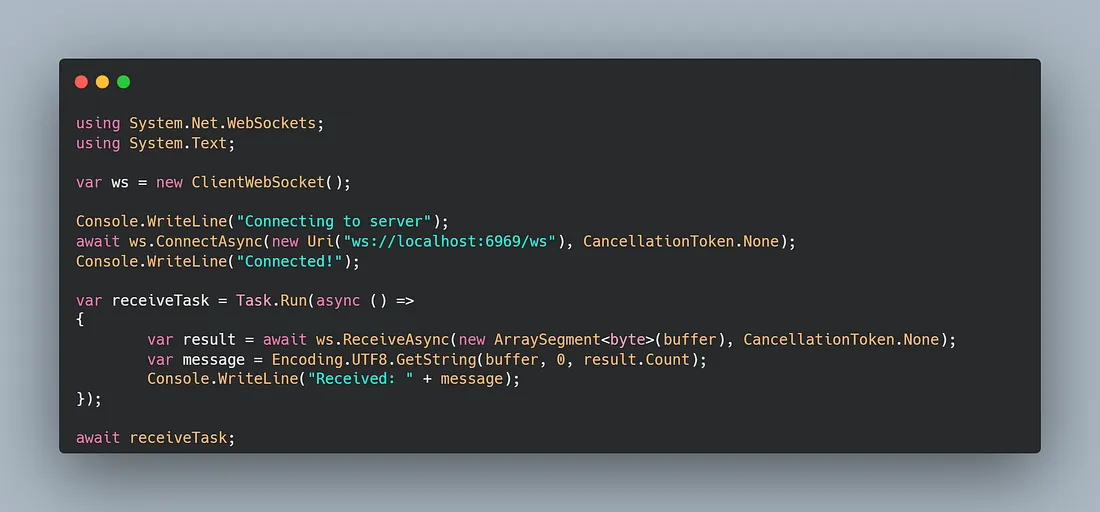 使用 C 在 6.0 中实现 Socket 服务器和客户端 实时互动网