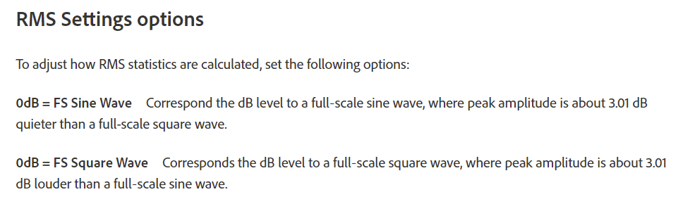 Audition RMS计算原理解析