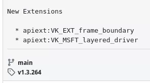 Vulkan 1.3.264 发布，附带Microsoft分层驱动程序扩展