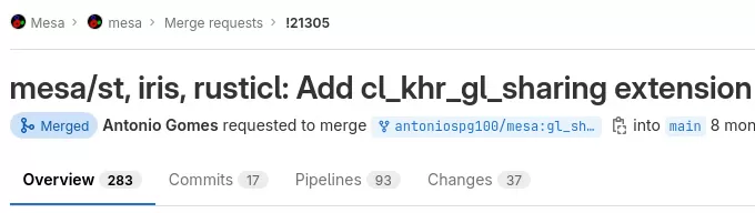 Mesa 的 Rusticl 添加了 cl_khr_gl_sharing，以推进 OpenGL/OpenCL 互操作性