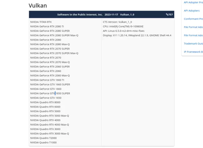 开源NVIDIA "NVK "驱动程序现已符合 Vulkan 1.0 标准