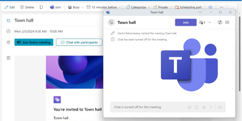微软将在新的 Outlook 应用程序中启用 Teams 聊天