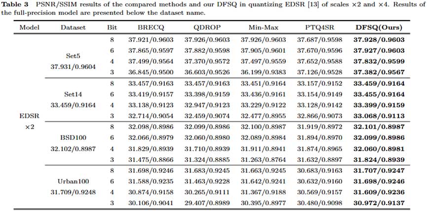 DFSQ：用于超分辨率网络的分布灵活的子集量化方法 | 厦门大学纪荣嵘团队