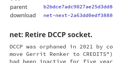 Linux 6.16 预计将删除数据报拥塞控制协议“DCCP”网络
