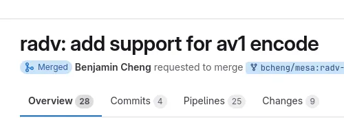 Mesa 25.2 RADV 驱动程序合并对 AV1 Vulkan 视频编码的支持