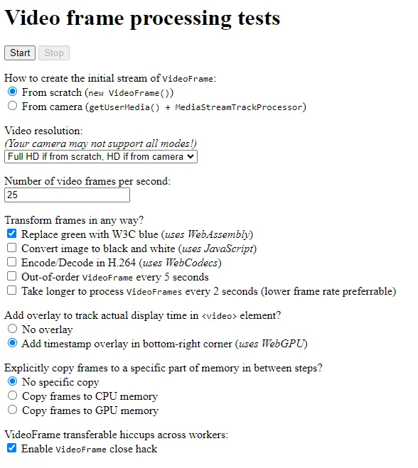 实时视频处理与 WebCodecs 和流：处理管道