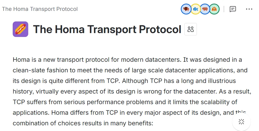 Homa 最新 Linux 补丁发布：TCP 替代方案，尾延迟降低10~100倍