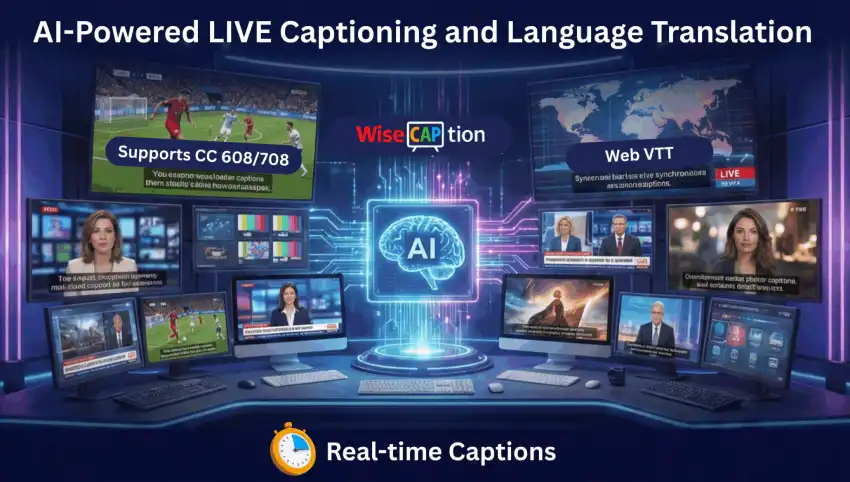 WiseDV推出WiseCaption，一款面向广播的AI驱动型体育赛事直播字幕服务