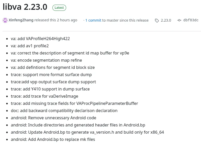 英特尔发布 VA-API libva 2.23，新增 AV1 Profile 2 支持
