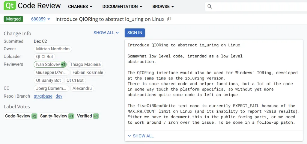 Qt 推出 QIORing：基于 io_uring 的高速异步 I/O 技术以提升性能