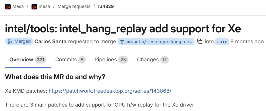 Mesa 26.0 现在支持使用 Intel Xe 内核驱动程序的 GPU 硬件回放功能