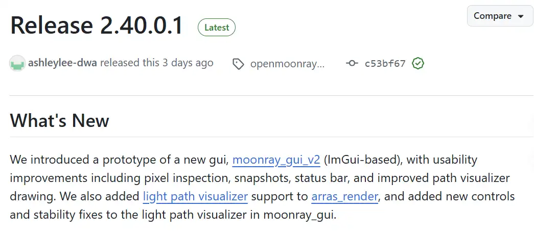梦工厂OpenMoonRay 2.40版本推出全新图形用户界面与光路可视化工具