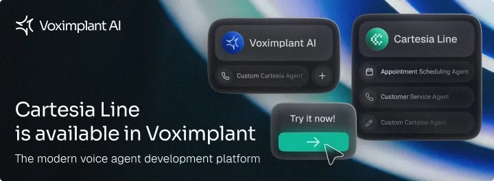 Voximplant 将 Cartesia Line 语音代理引入真实通话中