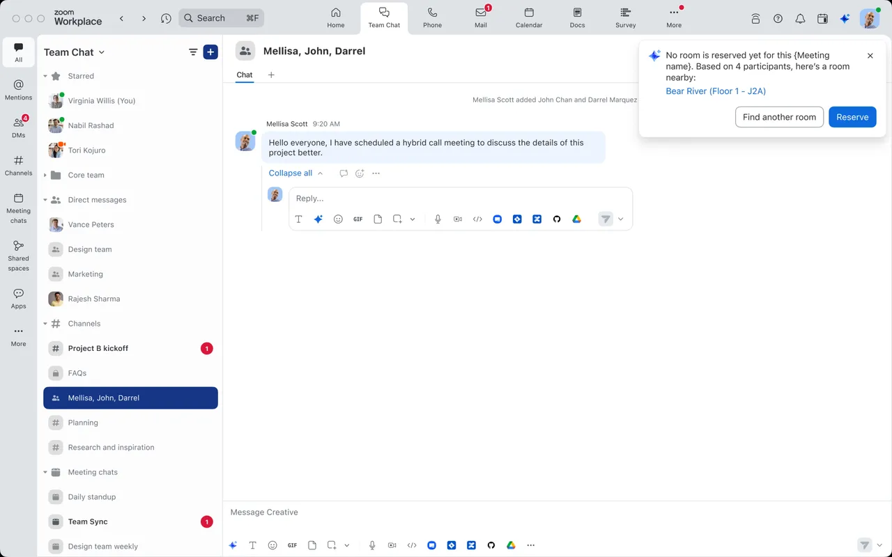 Zoom Spaces 推出了“智能 AI 功能”，包含代理和空间管理功能