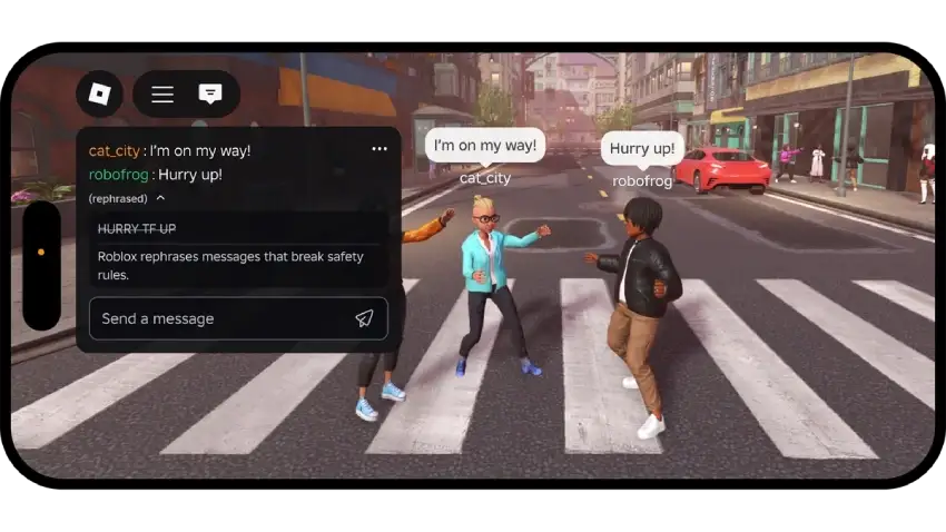 Roblox推出实时聊天改写功能，以维护文明交流和流畅的游戏体验