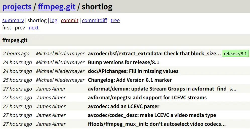 FFmpeg 8.1 即将发布，包含 Vulkan 改进、JPEG-XS 等功能