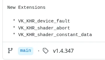 Vulkan 1.4.347 发布，带来三个全新扩展