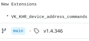 Vulkan 1.4.346 发布，带来全新扩展 VK_KHR_device_address_commands