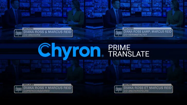 Chryon PRIME Translate 可实现超逼真的 AI 多语言内容交付