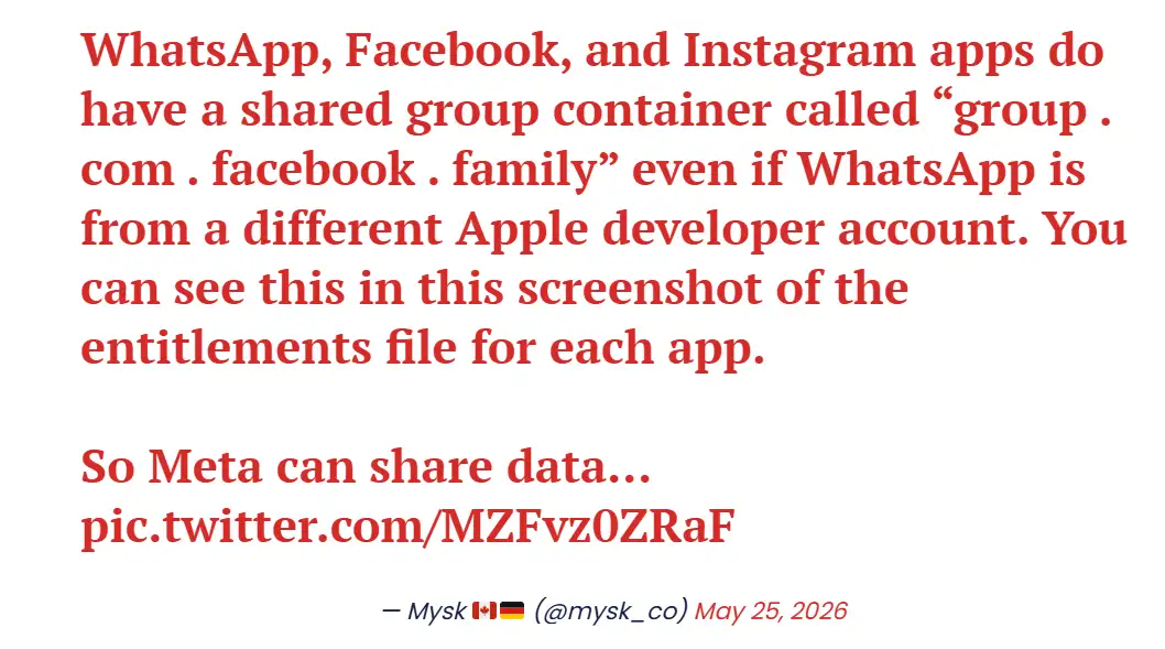 WhatsApp聊天记录在macOS和iOS的未加密存储中泄露