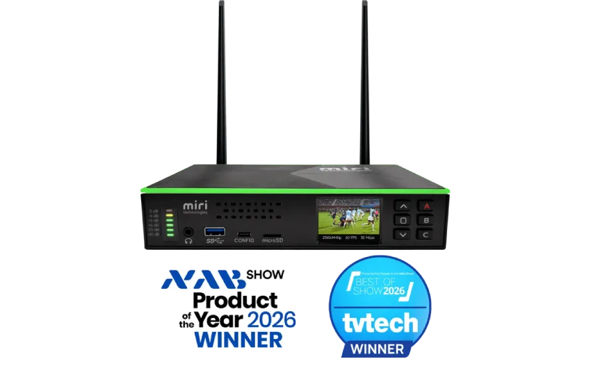 Miri Technologies推出V410 Live 4K视频编码器/解码器