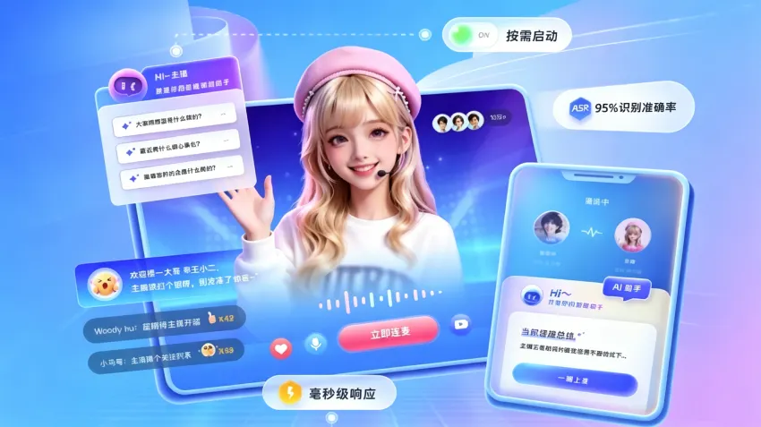 直播间/语聊房AI互动助手如何助力新人主播熬过”开播前3分钟”