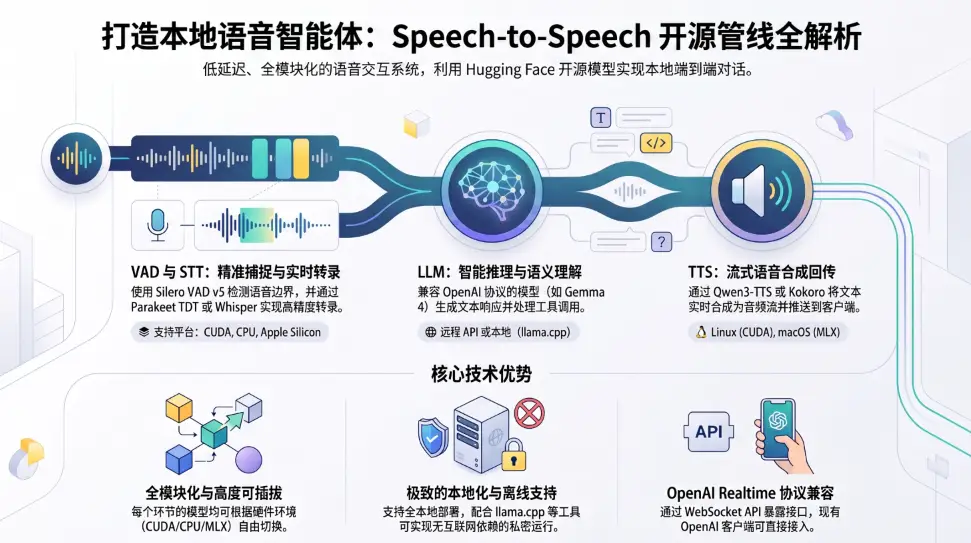 HuggingFace 开源speech-to-speech，支持本地部署