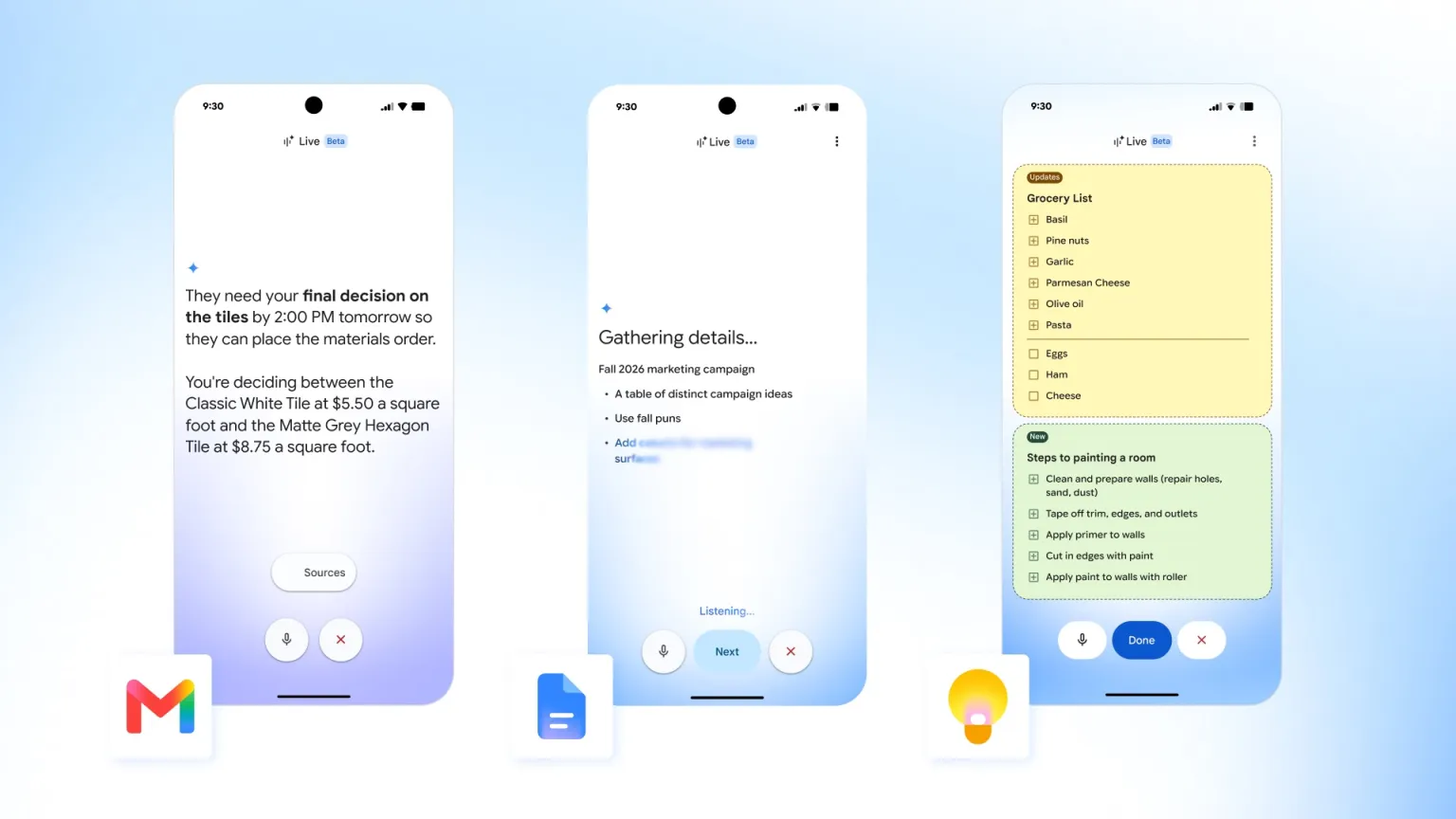 谷歌在 Gmail、Docs 和 Keep 中推出 AI 语音功能